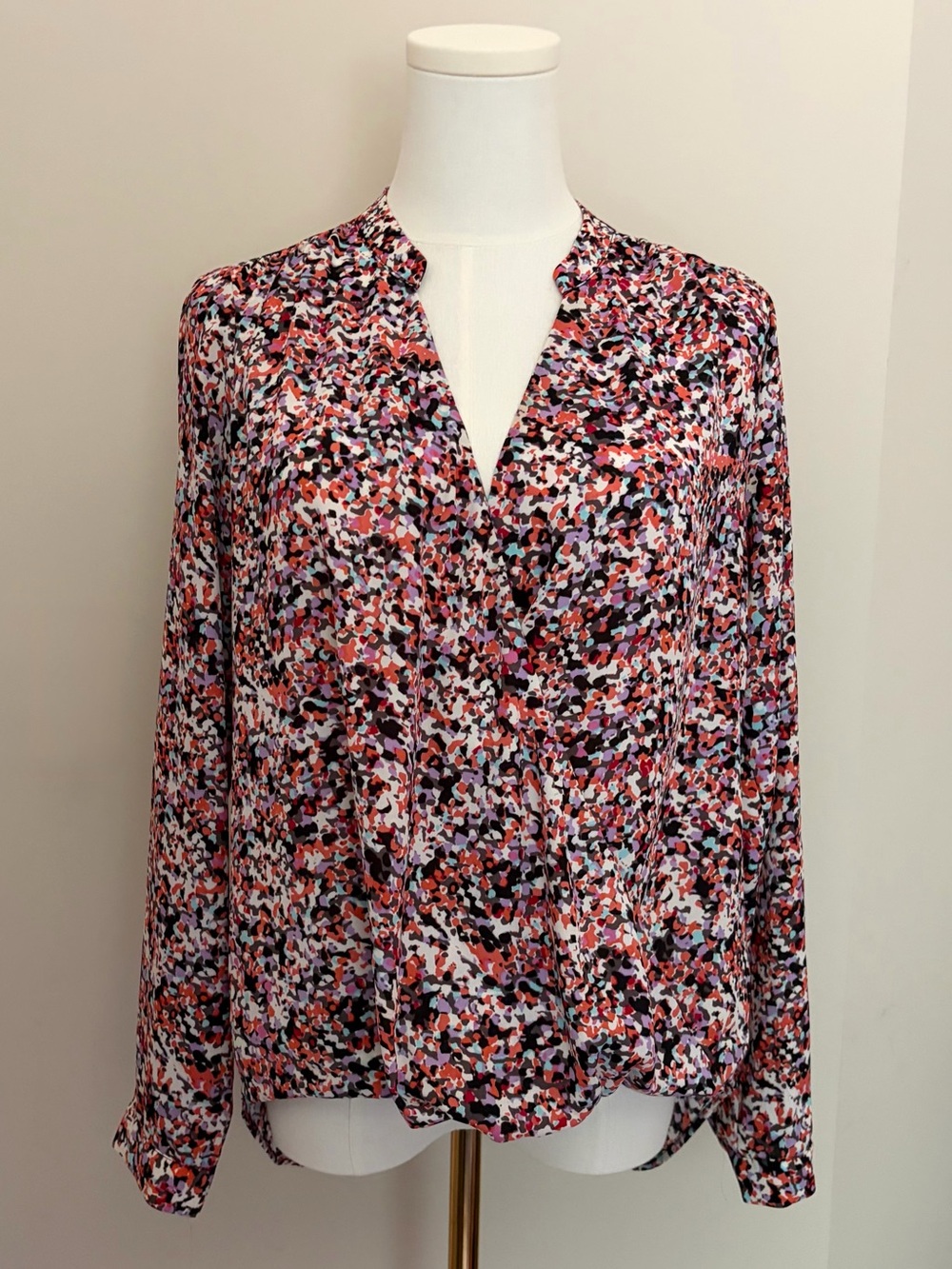 The Limited Multi-Color Printed V-Neck Blouse